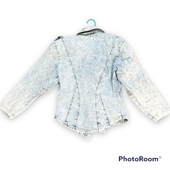 CRISTINA vintage denim blazer jean jacket size Medium - Picture 2 of 2